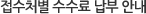 접수처별 수수료 납부 안내