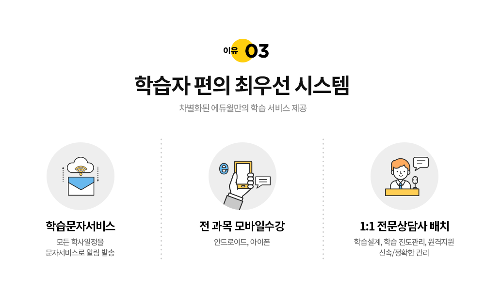 이유03. 학습자 편의 최우선 시스템