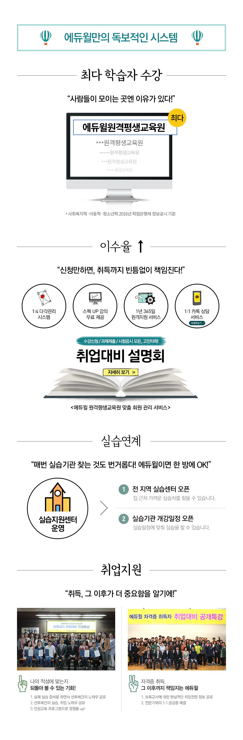 에듀윌만의 독보적인 시스템