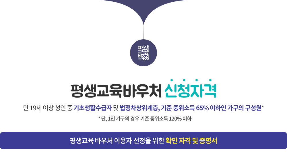 평생교육바우처 신청자격